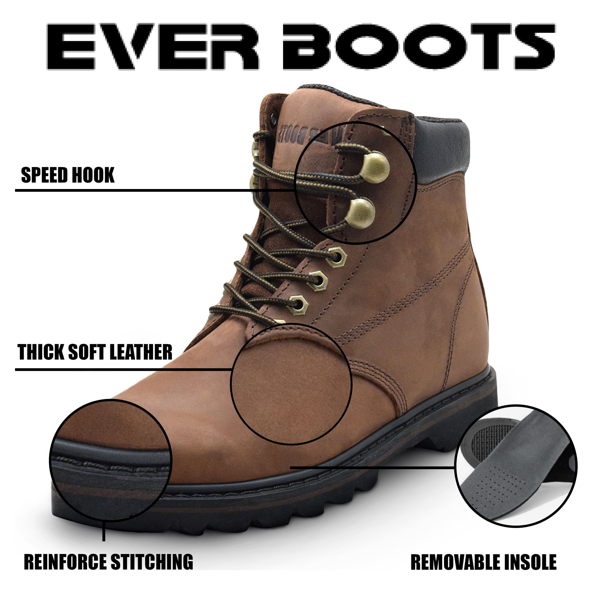 EVER BOOTS Tank Mens Soft Toe Oil Full Grain Leather India