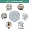 thumbnail image 4 of Large Wall Clock for Living Room Decor, 3D Frameless Large DIY Wall Clock Easy to Assemble, Mirror Wall Clock Decor Sticker for Home Bedroom Office Wall Decorations(Silver), 4 of 5
