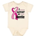 thumbnail image 3 of Inktastic Breast Cancer Awareness I Support My Auntie with Pink Ribbon Boys or Girls Baby Bodysuit, 3 of 5