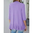 thumbnail image 2 of Womens Casual Lightweight Open Front Cardigans Soft 3/4 Sleeve Summer/Fall Ruffles Cardigan Shermie, 2 of 4