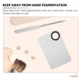 thumbnail image 4 of 1 Set Makeup Foundation Mixing Plate Painting Pallet with Spatula Metal Paint Tray, 4 of 9
