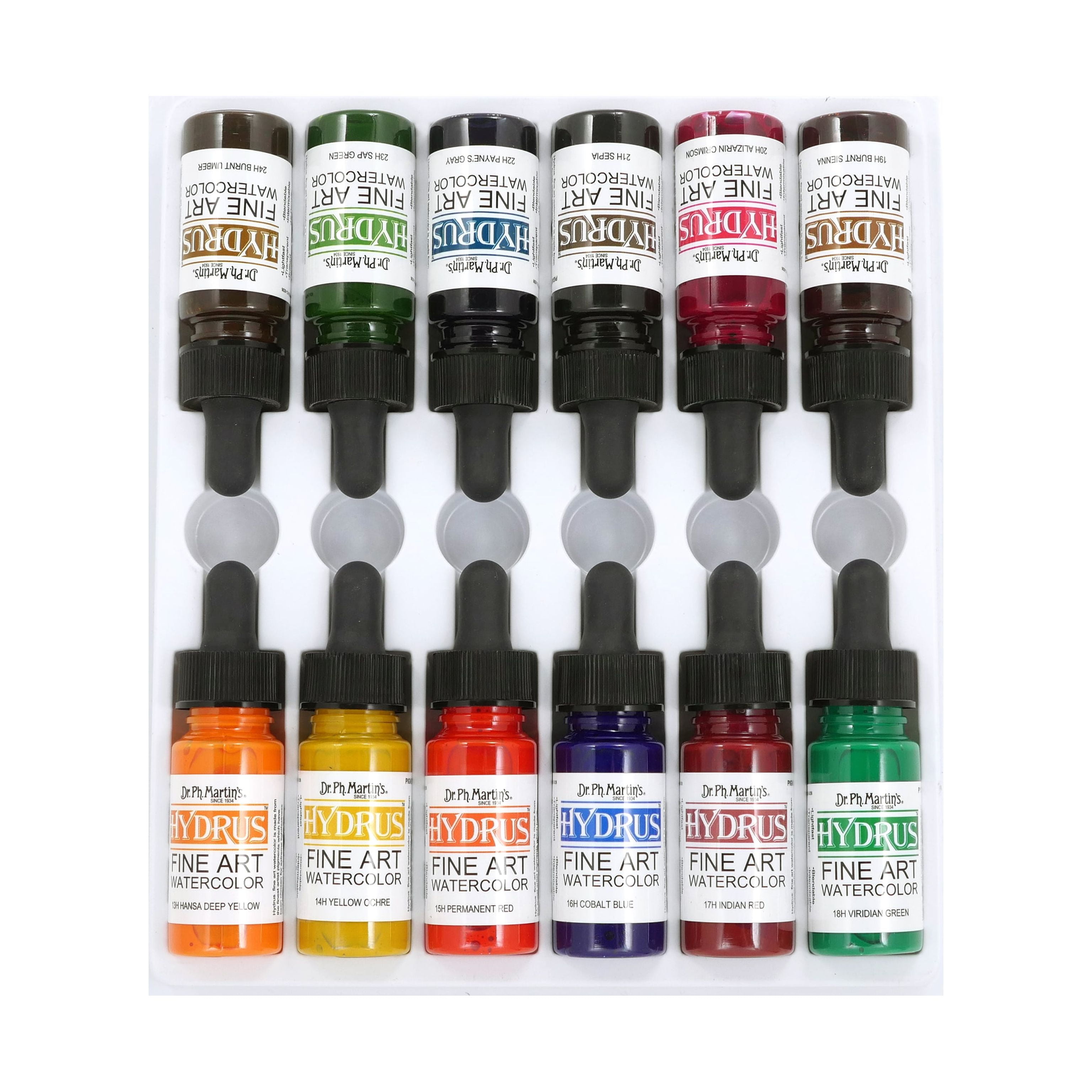 (未使用･未開封品)　Dr. Ph. Martin&#39;s Hydrus Fine Art Watercolor 0.5 oz Set of 12 (Set 3) 60wa65s Hydrus Fine Art Watercolor, 0.5 oz, Set 3 – Dr. Ph. Martin's