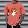 thumbnail image 2 of Landzoo Halloween Shirt For Men Ghost Print Short Sleeve Crew Neck Tees Party Breathable Men T-Shirt Size M Red, 2 of 4