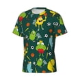 thumbnail image 5 of Vsdgher Sport Monster Print Men's Dry Fit Mesh Athletic Shirts Moisture Wicking Tennis T-Shirt Tops, 5 of 9