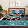 thumbnail image 4 of Custom Blanket with Photo Text, Personalized Flannel Throw Blanket, Customized Blanket Using My Own Photos, Birthday Christmas Wedding Gifts for Mom Dad Friends Sister - 4 Size (1 Photo-1), 4 of 6
