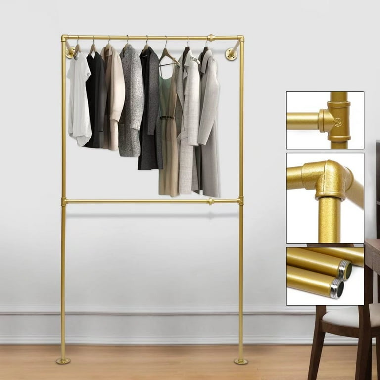 MIDUO Store Commercial Clothes Racks for Hanging Clothes 2 Tier