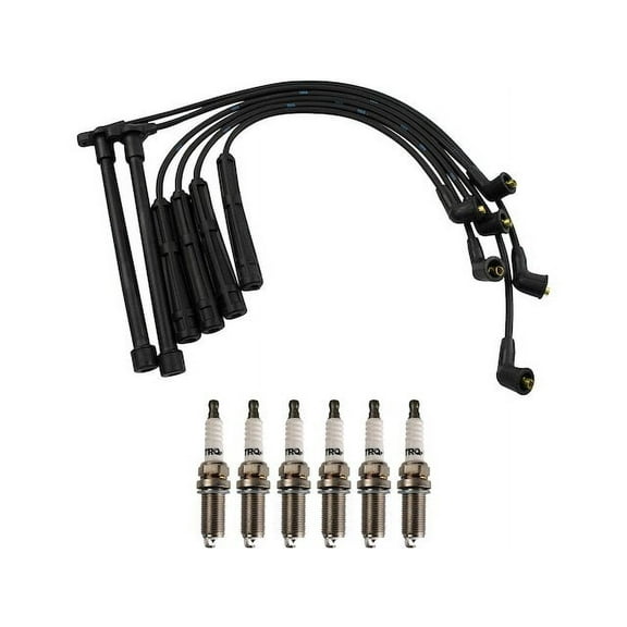 Spark Plug Wire Set with Spark Plugs - Compatible with 2003 - 2004 Nissan Xterra 3.3L V6 Naturally Aspirated
