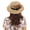 03_Khaki, variant on Sun Hats for Women Summer Beach Womens Flat Top Hat Casual Straw Visor Outdoor Foldable Floppy Hat