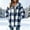 A120 Blue, variant on Xdegoge Women's Plaid Shacket Fuzzy Sherpa Jacket Button Down Long Sleeve Flannel Shirts Coat with Pockets Winter Warm Outerwear