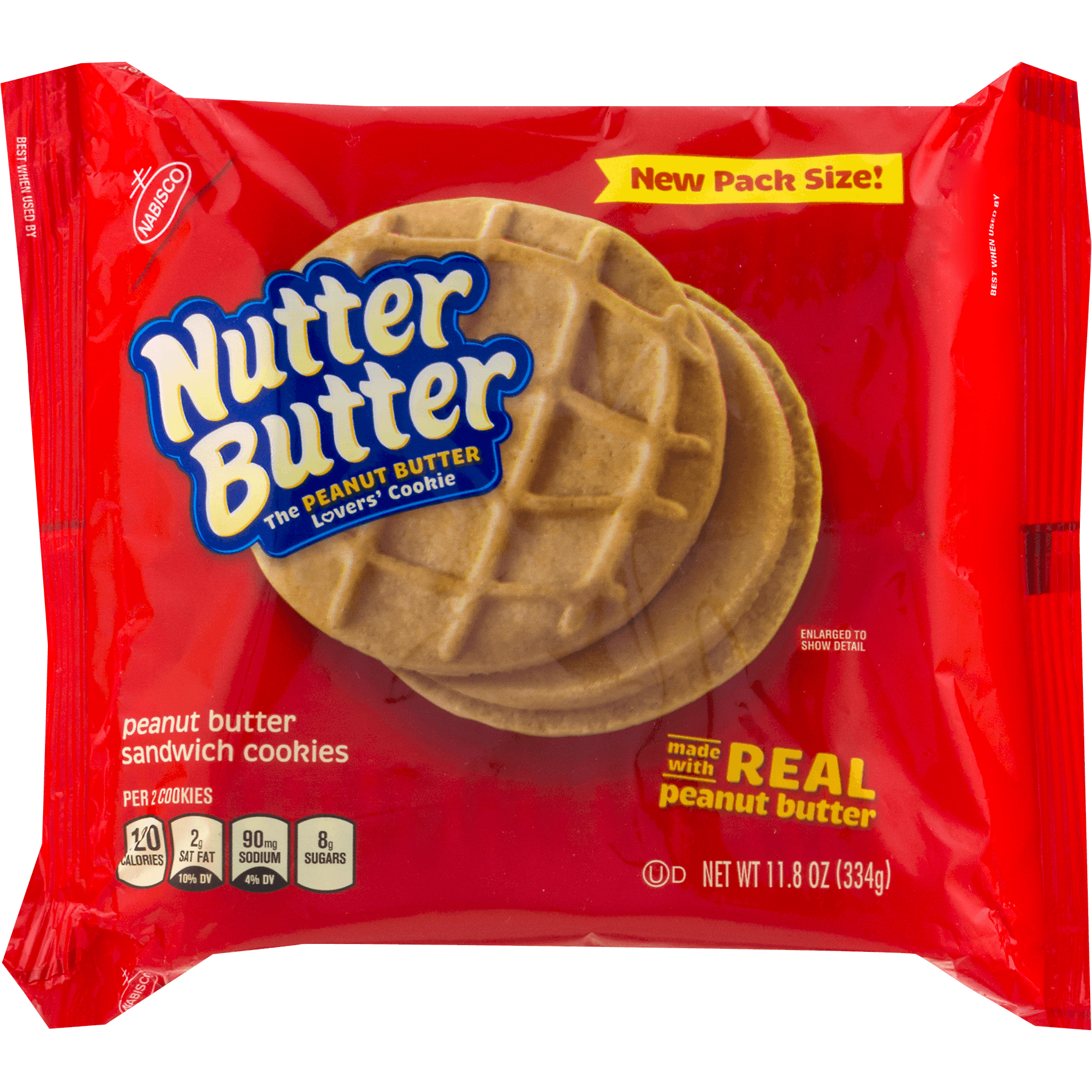 Nutter Butter Peanut Butter Sandwich Cookies 11 8 Oz Walmart Com