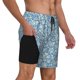 thumbnail image 2 of Balery Floral Retro Style Bañador para hombre, shorts de playa de secado rápido con entrepierna y forro de compresión-3X-Large, 2 of 6