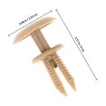 thumbnail image 2 of unbranded 30Ud Clips Para Retención De Paneles Automotrices Beige Uso Universal Y Material Resistente, 2 of 6