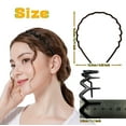 thumbnail image 3 of Melissazuly Resin Sharks Tooth Bandana Headband in Zigzag, Black, 3 ct, 3 of 6