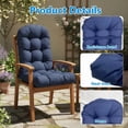 thumbnail image 2 of JIAN YA NA Adirondack Rocking Chair Cushion, High Back Patio Chair Cushions, Water Resistant Outdoor Furniture Seat Pads with Ties (43x19x3 Inch, Navy Blue), 2 of 13