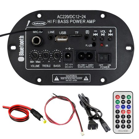 Digital Bulletin Board 8 Inch Digital Amplifier With Microphone Built-in Bluetooth Microphone Mono Power Amplifier Board ()