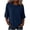 X-Navy, variant on GERsome Womens 3/4 Sleeve T-Shirts Comfy Cotton Linen Crew Neck Summer Loose Casual Business Work Tops,White,Size L