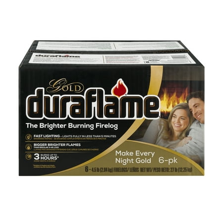 duraflame Gold Ultra Premium 4.5lb 3-hr Firelog – 6 pack (Best Logs For Log Cabin)