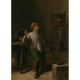 thumbnail image 2 of Adriaen Brouwer 14x18 Black Ornate Wood Framed Double Matted Museum Art Print Titled - The Smoker (C. 1635 - C. 1640), 2 of 5