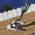 thumbnail image 5 of Triangle Shade Sail Hardware Kit Stainless Steel Accessary Includes Turnbuckles Pad Eyes Snap Hooks Screws Sunsail Installation Tighten Sail to Install A Canopy-8 inches B, 5 of 5
