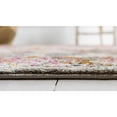 thumbnail image 3 of 6' x 9' Ivory and Pink Traditional Rectangular Area Throw Rug, 3 of 6