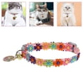 thumbnail image 5 of Collar de flores de encaje colorido para gato, gatito, cascabel, collar decorativo para perro, collar ajustable para mascotas, 5 of 5