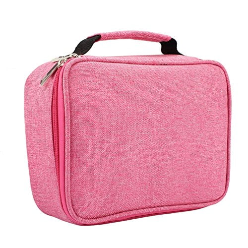 Soucolor Colored Pencil Case Holder Multifunction Pencil Zipper Pouch Pen Bag Pencil Pen Box 72 Slot Black