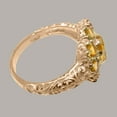 thumbnail image 4 of LBG British Made 14k Rose Gold Natural Citrine Womens Anniversary Ring - 33 size options - Size 9.25, 4 of 8