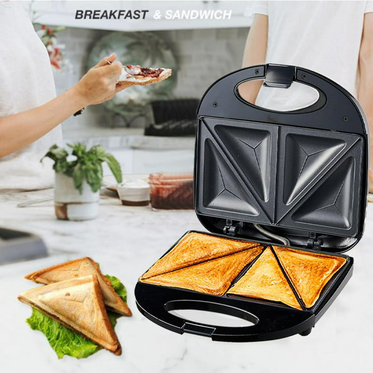 Sandwich Maker Panini Press 110V 1500W Electric Sandwich Toaster Machine  Grill Making Machine Double-Side Nonstick Plate For Cooking Breakfast  Snacks