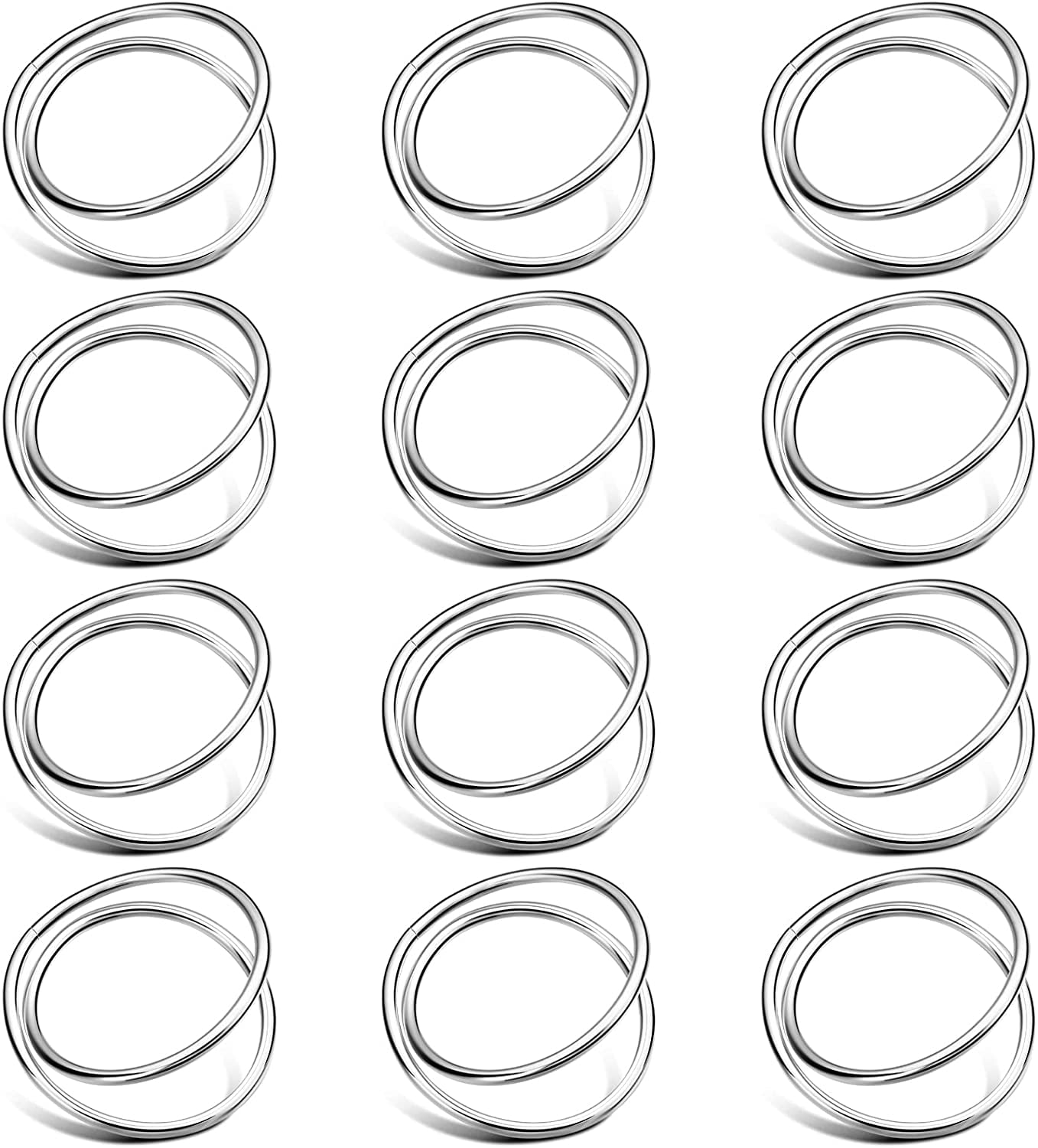 Elegant Gold Metal Spiral Napkin Rings Set of 12, Perfect for