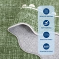 thumbnail image 5 of Garvee 2'x6' Scalloped Runner Rug Modern Solid Rug, Washable Rug Soft Low Pile Carpet with Non Slip Backing for Bedroom Hallway Decor, Green, 5 of 6