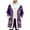 Purple, variant on Santa Coat Men Casual Christmas Cardigan Unisex Open Front Hoodies No Zip Cozy Winter Printed Edge Warm Comfortable Outerwear