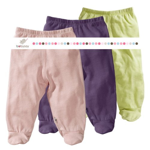 Babysoy Eco Essential 3-Piece Footie Pants Set