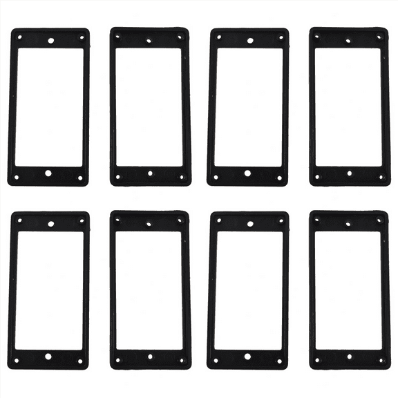 8Pcs Flat Humbucker Pickup Mounting Ring Frame ABS for Electric Guitar