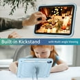 thumbnail image 4 of Compatible with iPad 10th Gen 10.9" 2022, Case for Kids Boy Girl Gift, Cute Butterfly Wings Kickstand Shockproof Silicone Heavy Duty Rugged Cover with Shoulder Strap for iPad 10th Gen - Blue, 4 of 6