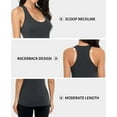thumbnail image 4 of Attraco Women's Racerback Tank Tops Cotton Wide Strap Yoga Workout Undershirt Pack of 2, 4 of 7