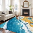 thumbnail image 2 of Blue Summer Beach Area Rugs 6'x9', Washable Small Throw Rugs for Kitchen Dining room, Coastal Sea Turtle Nautical Ocean Indoor Outdoor Rug Non-Slip Low Pile Carpet Runner Reversible Floor Mats, 2 of 8
