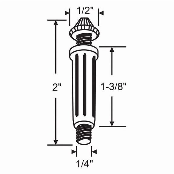 Manufacturer Varies Door Bottom Pivot,Nylon/Steel,2"L 2-63