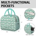 thumbnail image 6 of Reusable Deer Lnsulated Lunch Bag for Women & Men-Leakproof Water-Resistant Cooler Tote,Large Capacity(10.6x8.7x6.3in)for Work,Office,Travel,Picnic,Beach., 6 of 7