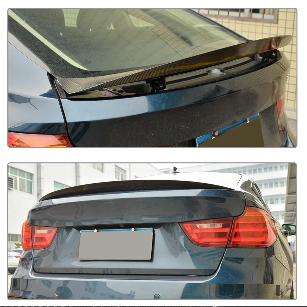 JC SPORTLINE fits BMW 3 Series E90 325i 328i 330i 335i Base M Sport M3 2005-2012 Carbon Fiber Rear Roof Spoiler Lip 並行輸入品 : Carbon Fiber Front Lip Fits for BMW 3 Series E90 E92