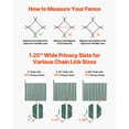 thumbnail image 4 of VEVOR Chain Link Fence Privacy Slats Single-Wall for 5' High Fence Bottom Lock Green, 4 of 9
