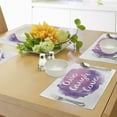 thumbnail image 4 of Ambesonne Live Laugh Love Place Mats Set of 4, Wise Life Art, Standard Size, Purple White Pink, 4 of 6