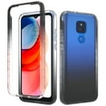 thumbnail image 3 of For Motorola Moto G Play Phone Case (2021), Mantto Full body Clear Cover PC + TPU Shockproof Anti-Scratch Gradient Bumper Rugged Two-layer Protection Cover for Motorola Moto G Play 2021 - Black, 3 of 8
