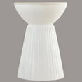 thumbnail image 2 of Albany Living 20" Marble Top Wooden Round End Table in White, 2 of 6