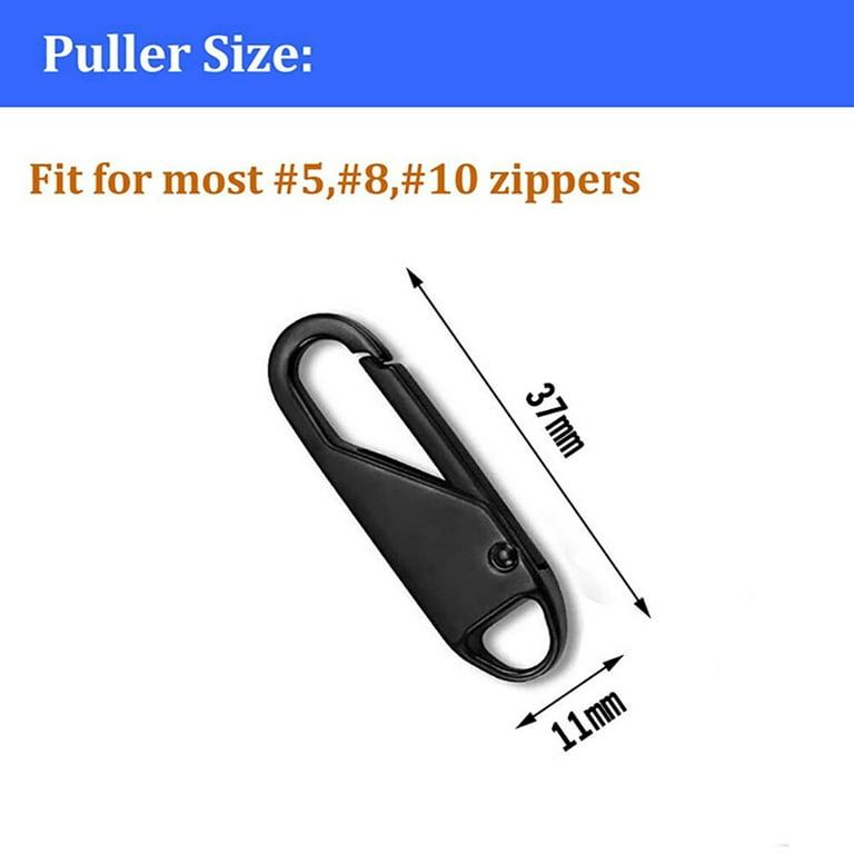 5/10Pcs Metal Zipper Puller Tab Detachable Zip Head Slider