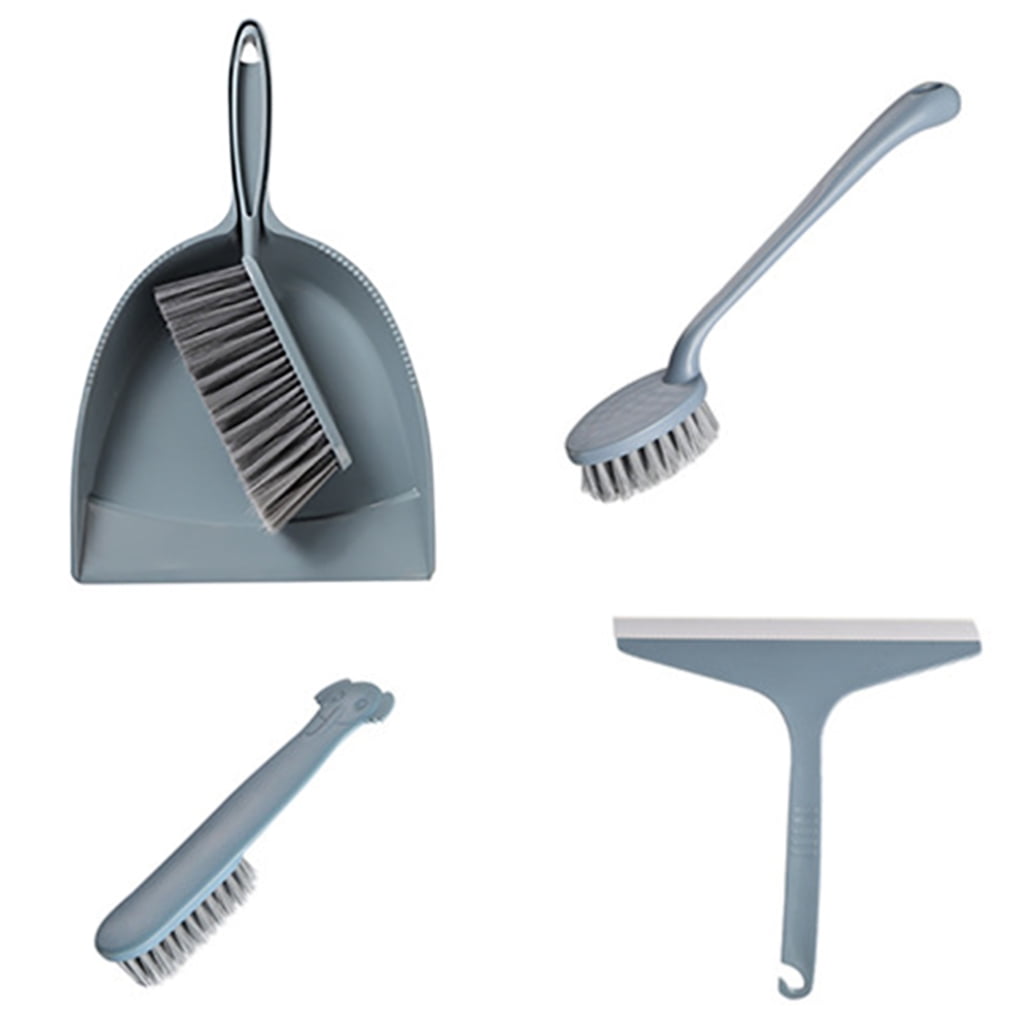 Mini Broom Dustpan Set,Plastic Dust Pan Set,Dustpan and Brush Set,Portable Dust Brush for Keyboard,Broom Brush Scraper for Desktop by Hi.FANCY