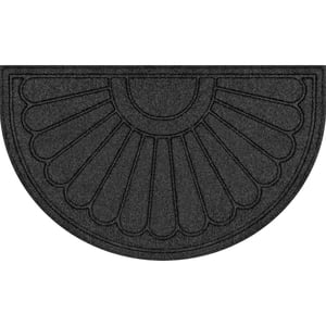 Mainstays Sunburst Utility Door Mat, Gray, 18x30 Inches