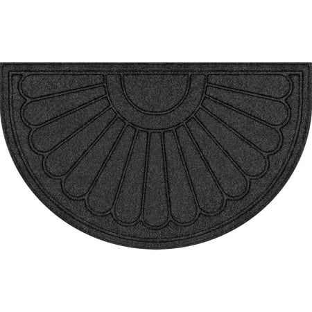Mainstays Sunburst Utility Door Mat, Gray, 18x30 Inches