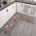 thumbnail image 2 of Pioneer Flower Floral Print Pattern Kitchen Rugs Sets Of 2, Anti Fatigue Non Slip Washable Floor Mats for Kitchen Sink Laundry, 17X30 Inch + 17X47 Inch, 2 of 6