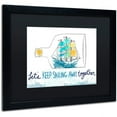 thumbnail image 2 of Trademark Fine Art "Keep Sailing" Canvas Art by Lisa Powell Braun, Black Matte, Black Frame, 2 of 4