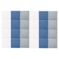 thumbnail image 2 of Puzzle Mat, Interlocking Soft Floor Protection Exercise Tiles toy for kids White Gray Blue 24Pc, 2 of 5